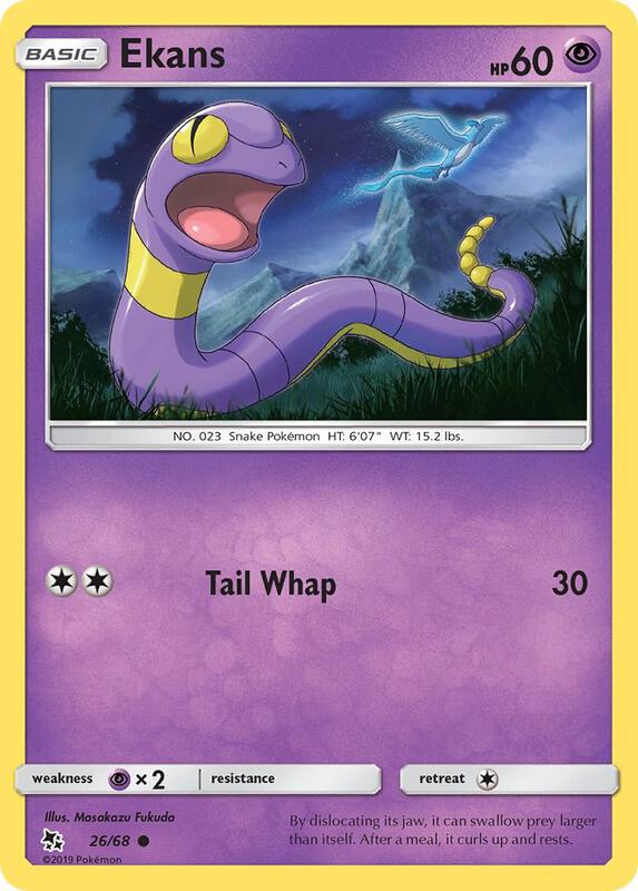Ekans (26) Pokemon card from Hidden Fates