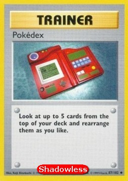 Pokédex Pokemon card from Base Set