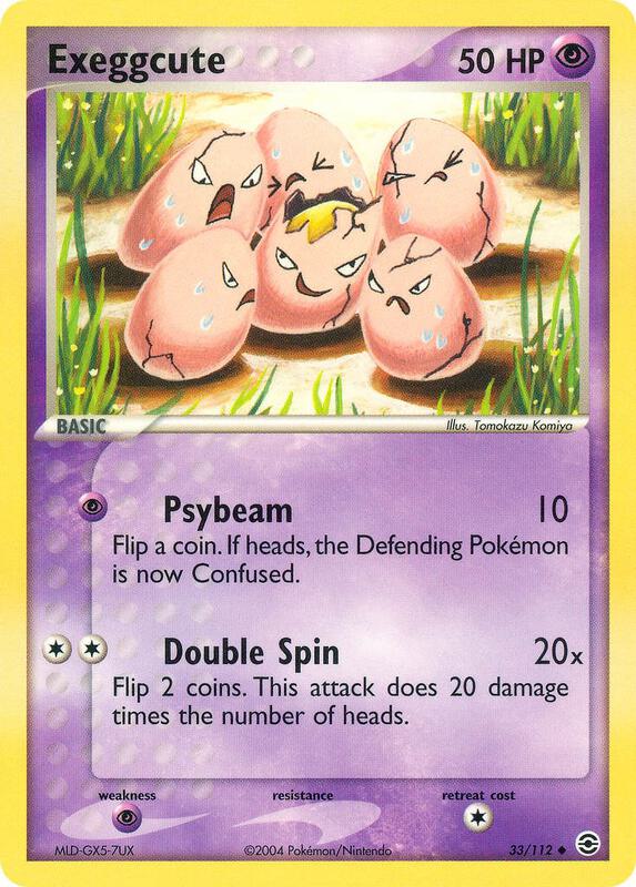 Exeggcute Pokemon card from FireRed & LeafGreen