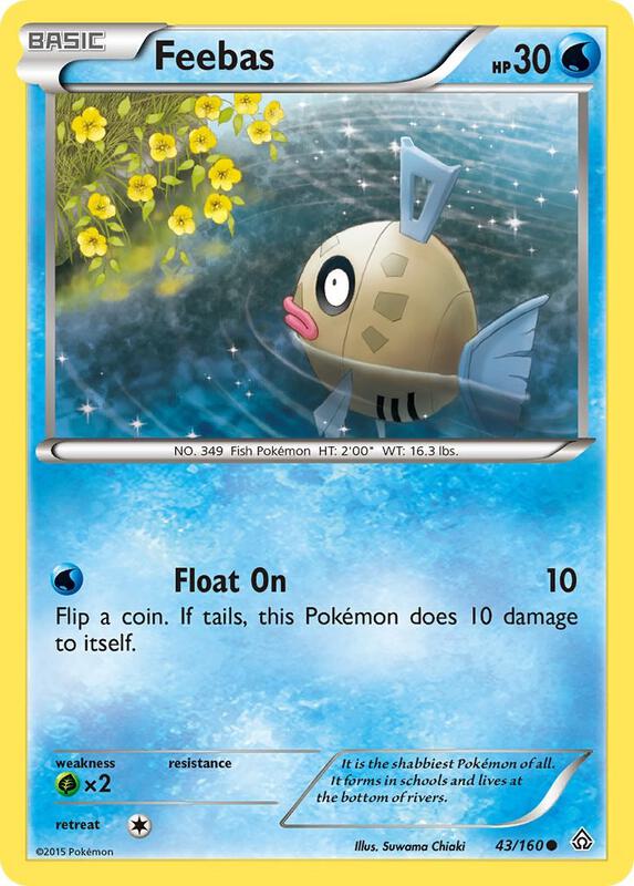Feebas Pokemon card from XY - Primal Clash