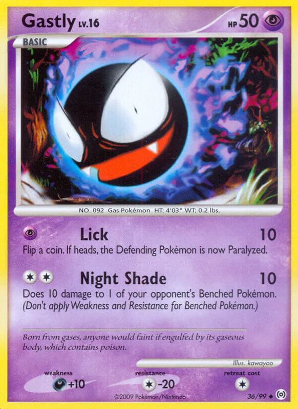 Gastly (36) Pokemon card from Arceus