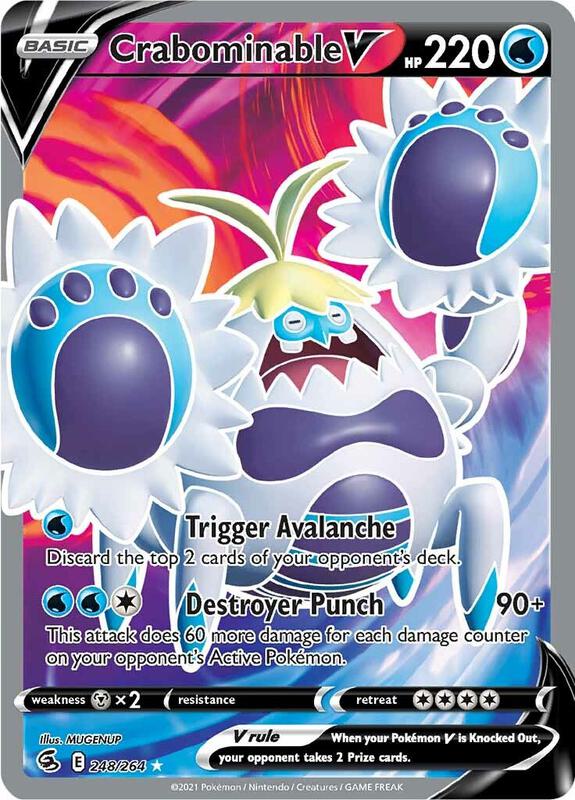 Crabominable V (Full Art) Pokemon card from SWSH08: Fusion Strike