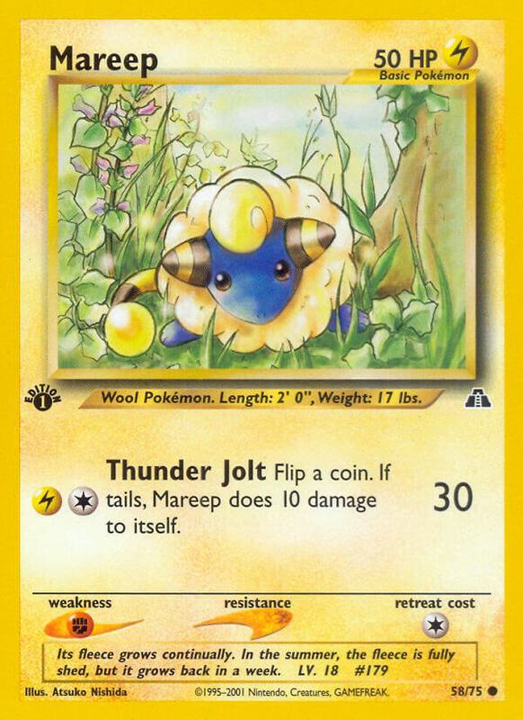 Mareep Pokemon card from Neo Discovery