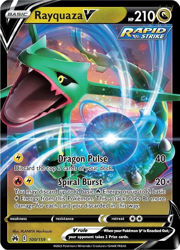 Rayquaza V Pokemon card from Crown Zenith