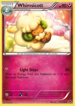 Whimsicott Pokemon card from Fates Collide