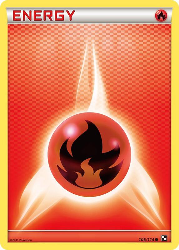Fire Energy Pokemon card from Black and White