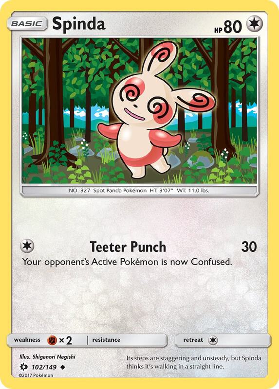 Spinda Pokemon card from SM Base Set