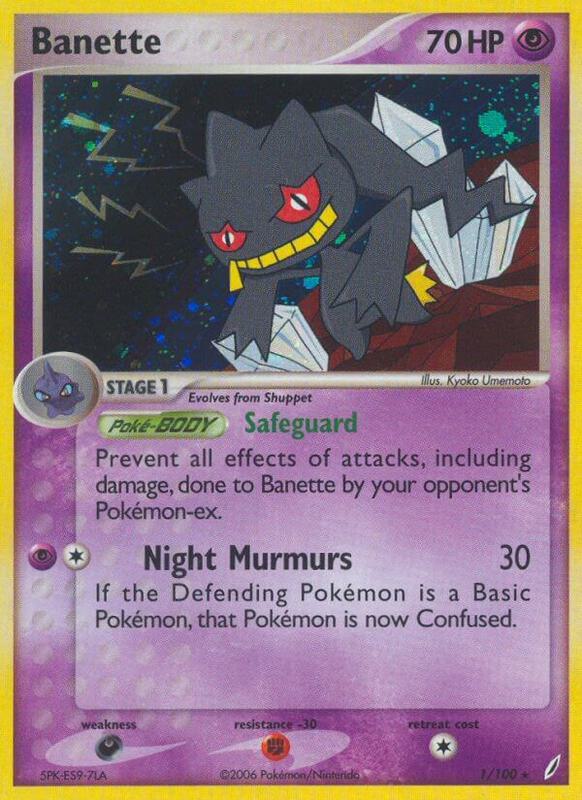 Banette Pokemon card from Crystal Guardians