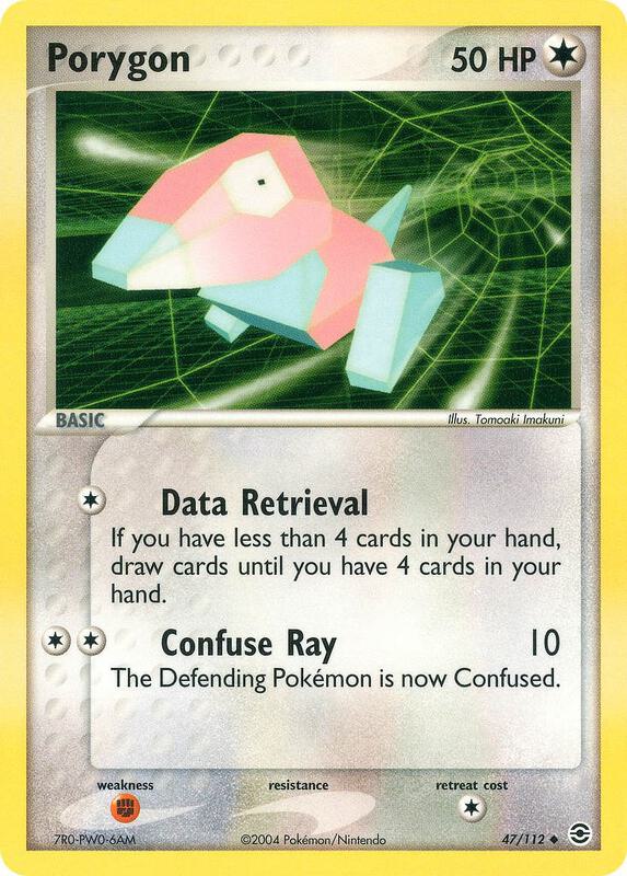 Porygon Pokemon card from FireRed & LeafGreen