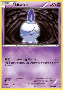Litwick Pokemon card from Noble Victories