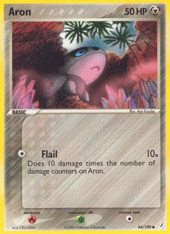 Aron Pokemon card from Crystal Guardians