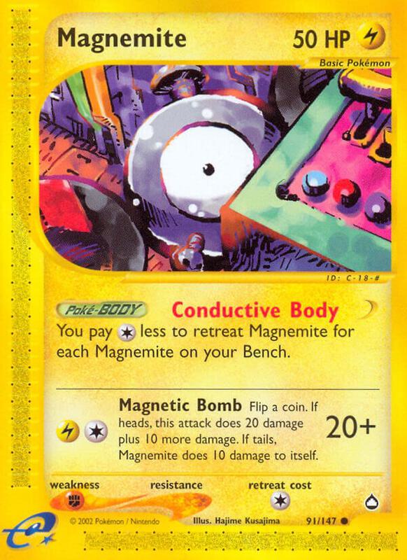 Magnemite (91) Pokemon card from Aquapolis