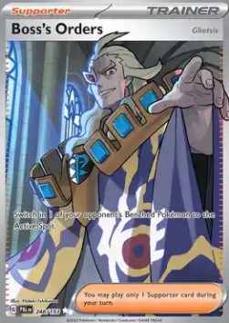 Boss's Orders Pokemon card from Paldea Evolved