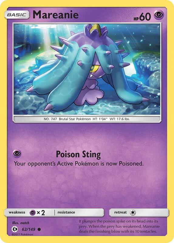 Mareanie Pokemon card from SM Base Set