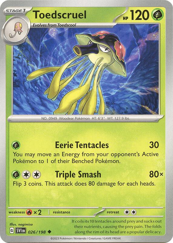 Toedscruel Pokemon card from SV01: Scarlet & Violet Base Set