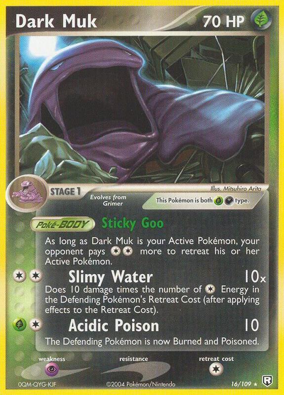 Dark Muk Pokemon card from Team Rocket Returns