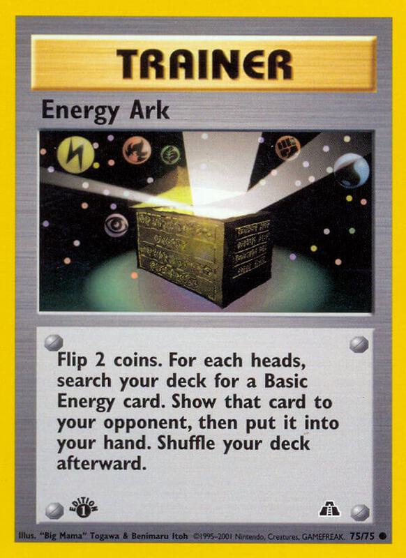 Energy Ark Pokemon card from Neo Discovery
