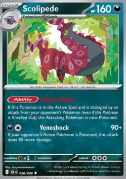Scolipede Pokemon card from Black Bolt