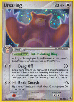 Ursaring Pokemon card from EX Unseen Forces