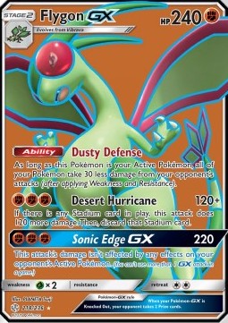 Flygon GX Pokemon card from Cosmic Eclipse