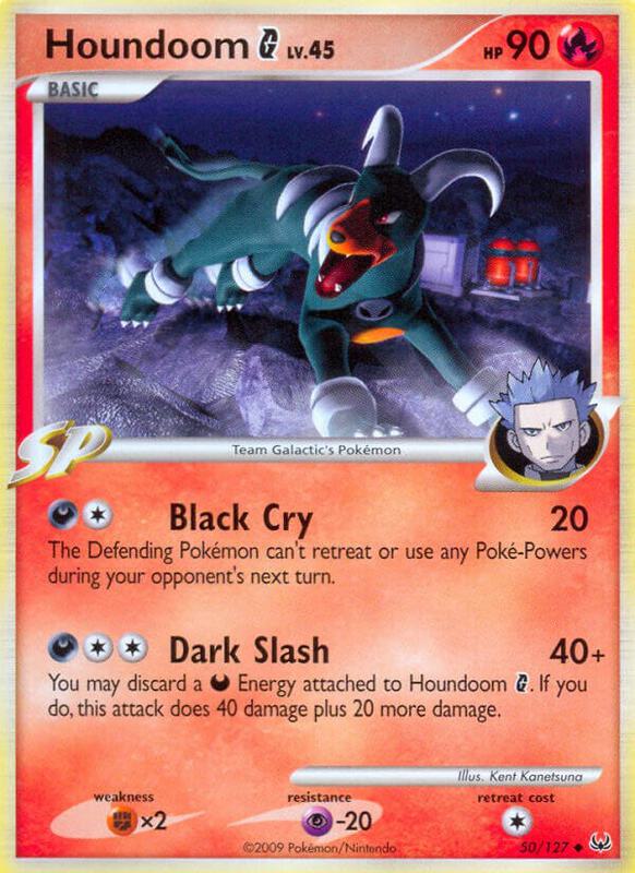 Houndoom G Pokemon card from Platinum