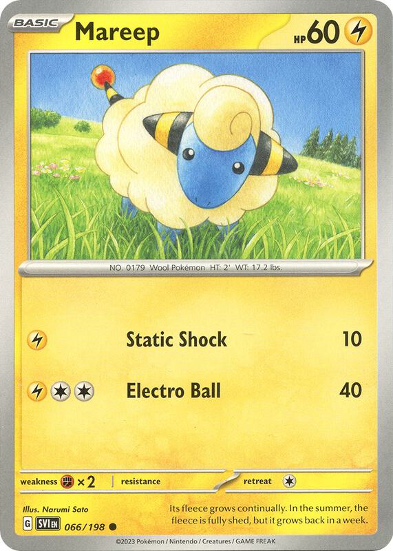Mareep Pokemon card from SV01: Scarlet & Violet Base Set
