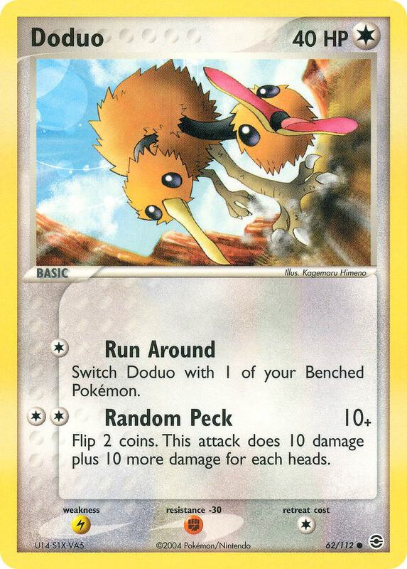 Doduo Pokemon card from FireRed & LeafGreen