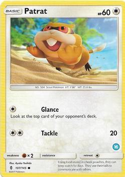 Patrat (16) Pokemon card from SM Trainer Kit: Alolan Sandslash & Alolan Ninetales