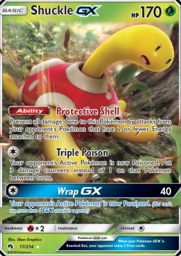 Shuckle GX Pokemon card from Lost Thunder