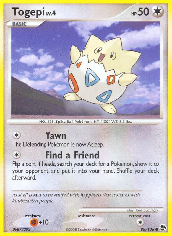 Togepi Pokemon card from Great Encounters