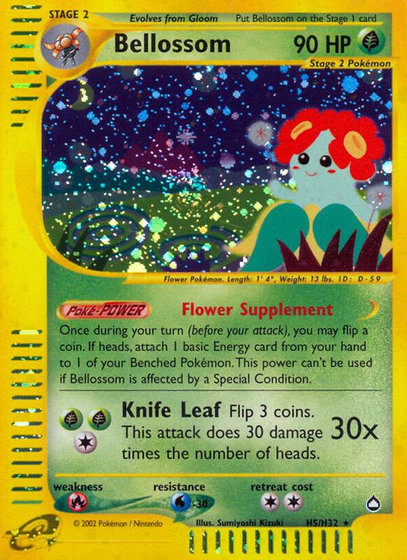 Bellossom (H5) Pokemon card from Aquapolis
