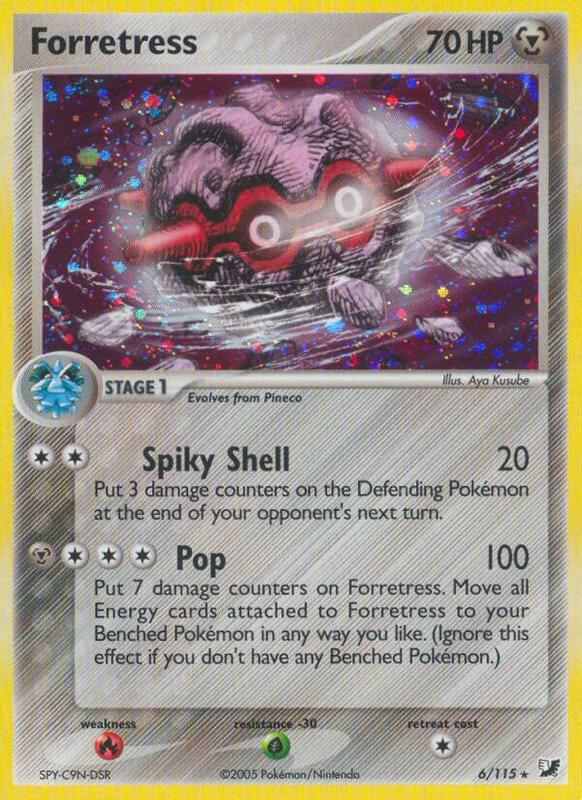 Forretress Pokemon card from Unseen Forces