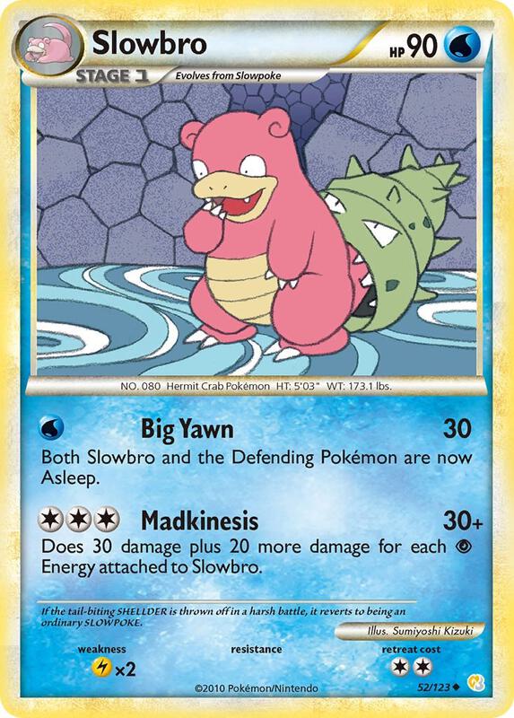 Slowbro Pokemon card from HeartGold SoulSilver