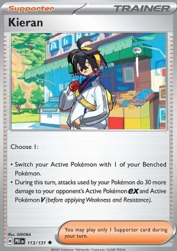 Kieran Pokemon card from Prismatic Evolutions