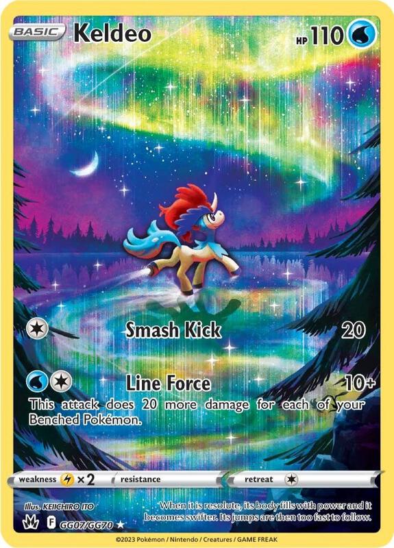 Keldeo Pokemon card from Crown Zenith: Galarian Gallery