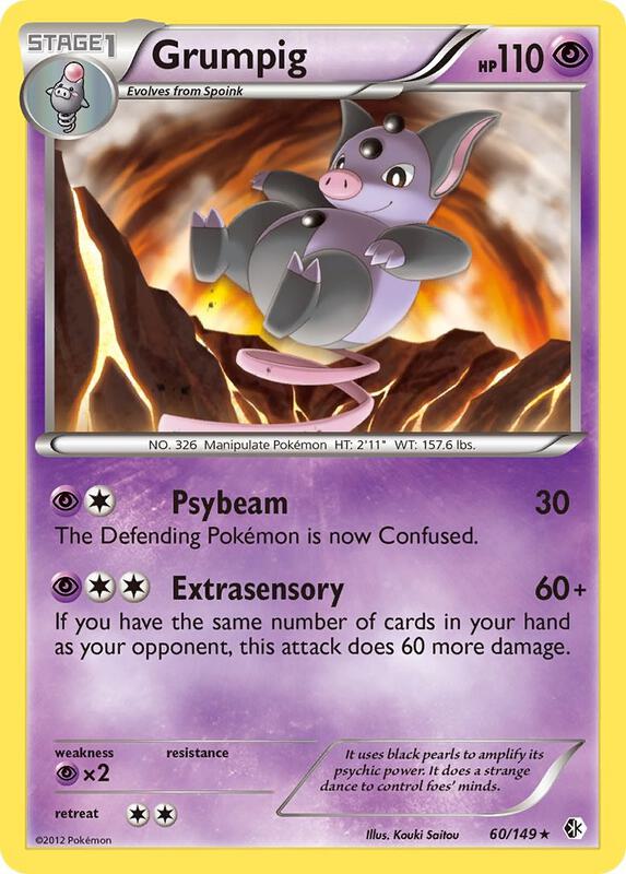 Grumpig Pokemon card from Boundaries Crossed