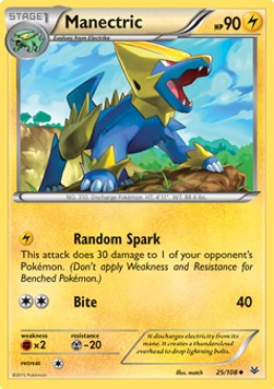 Manectric Pokemon card from Roaring Skies