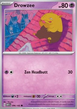 Drowzee Pokemon card from 151
