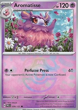 Aromatisse Pokemon card from Prismatic Evolutions Additionals