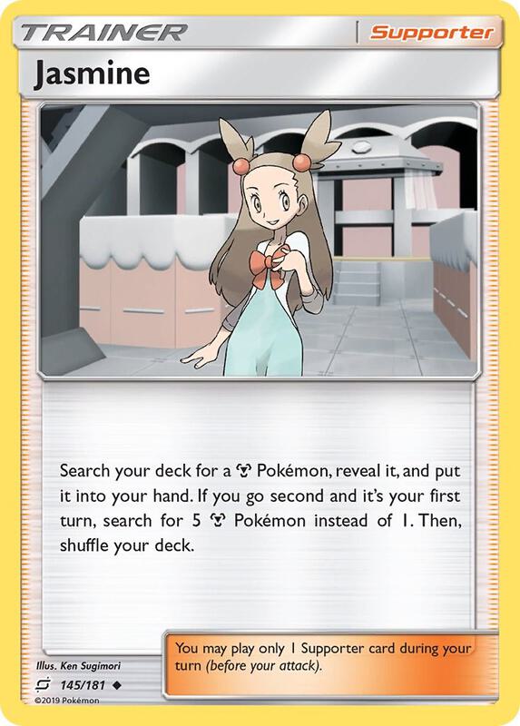 Jasmine Pokemon card from SM - Team Up