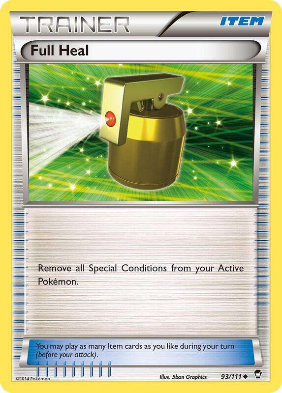 Full Heal Pokemon card from XY - Furious Fists