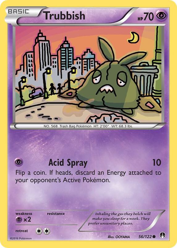 Trubbish Pokemon card from XY - BREAKpoint