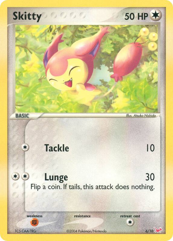 Skitty Pokemon card from EX Trainer Kit 1: Latias & Latios