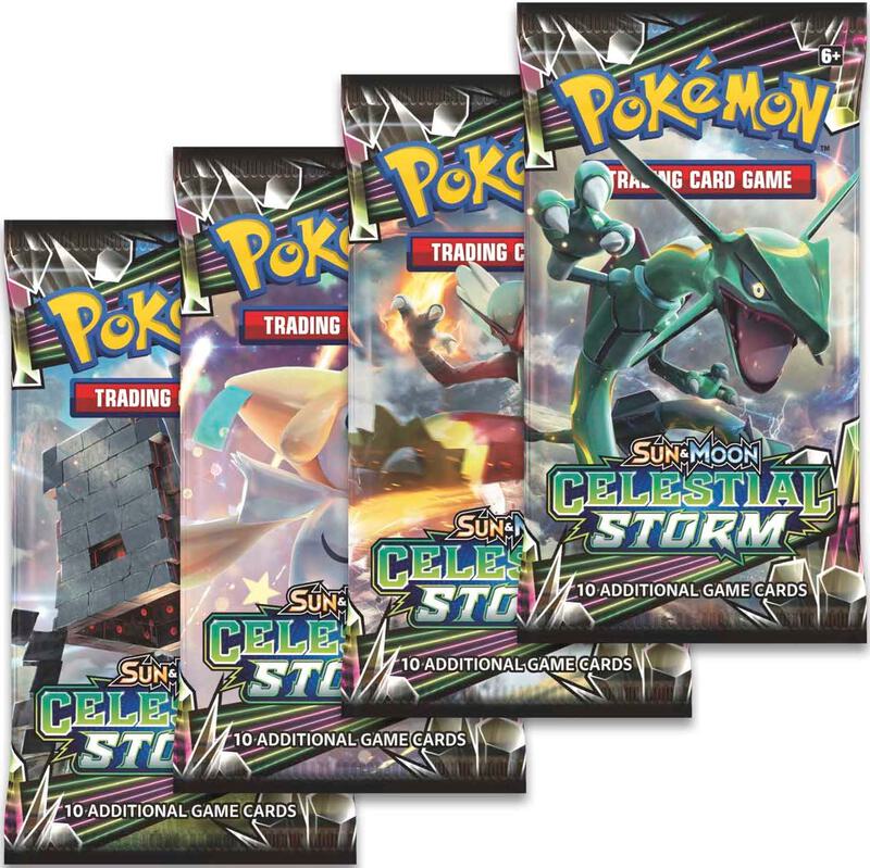 Celestial Storm Booster Pack Art Bundle [Set of 4] Pokemon card from SM - Celestial Storm