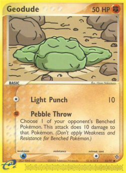 Geodude Pokemon card from EX Dragon