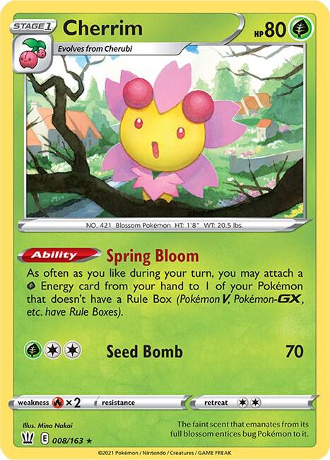 Cherrim Pokemon card from SWSH05: Battle Styles