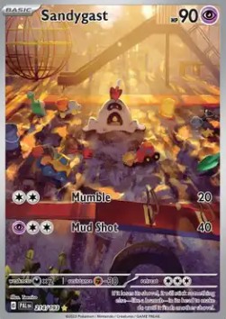 Sandygast Pokemon card from Paldea Evolved