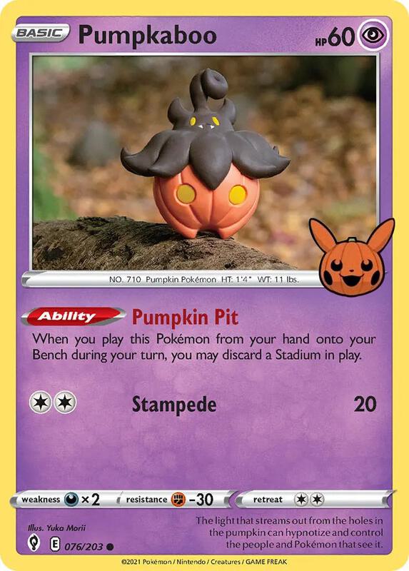 Pumpkaboo Pokemon card from Trick or Trade BOOster Bundle