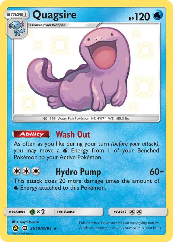 Quagsire Pokemon card from Hidden Fates: Shiny Vault