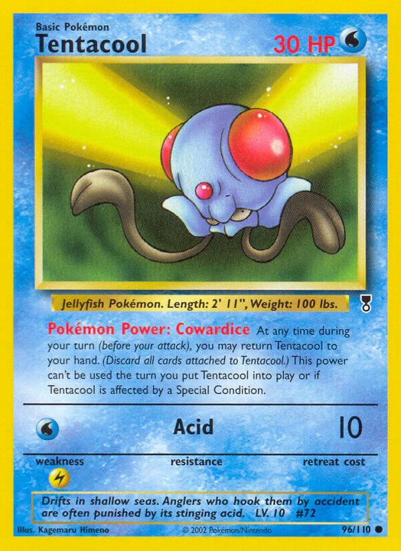 Tentacool Pokemon card from Legendary Collection